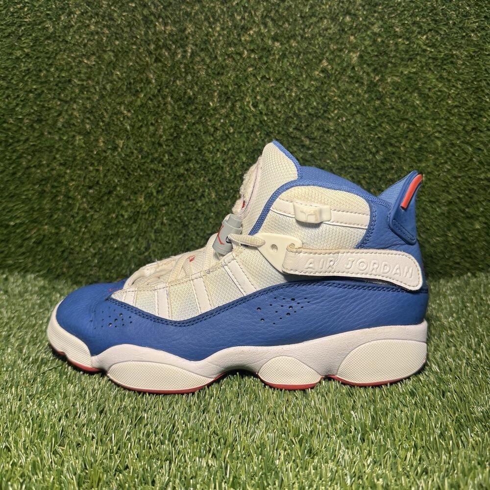 Size 5.5 (GS) - Jordan 6 Rings Mid White True Blue